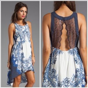 Free People Russian Plate Dress Blue/White
